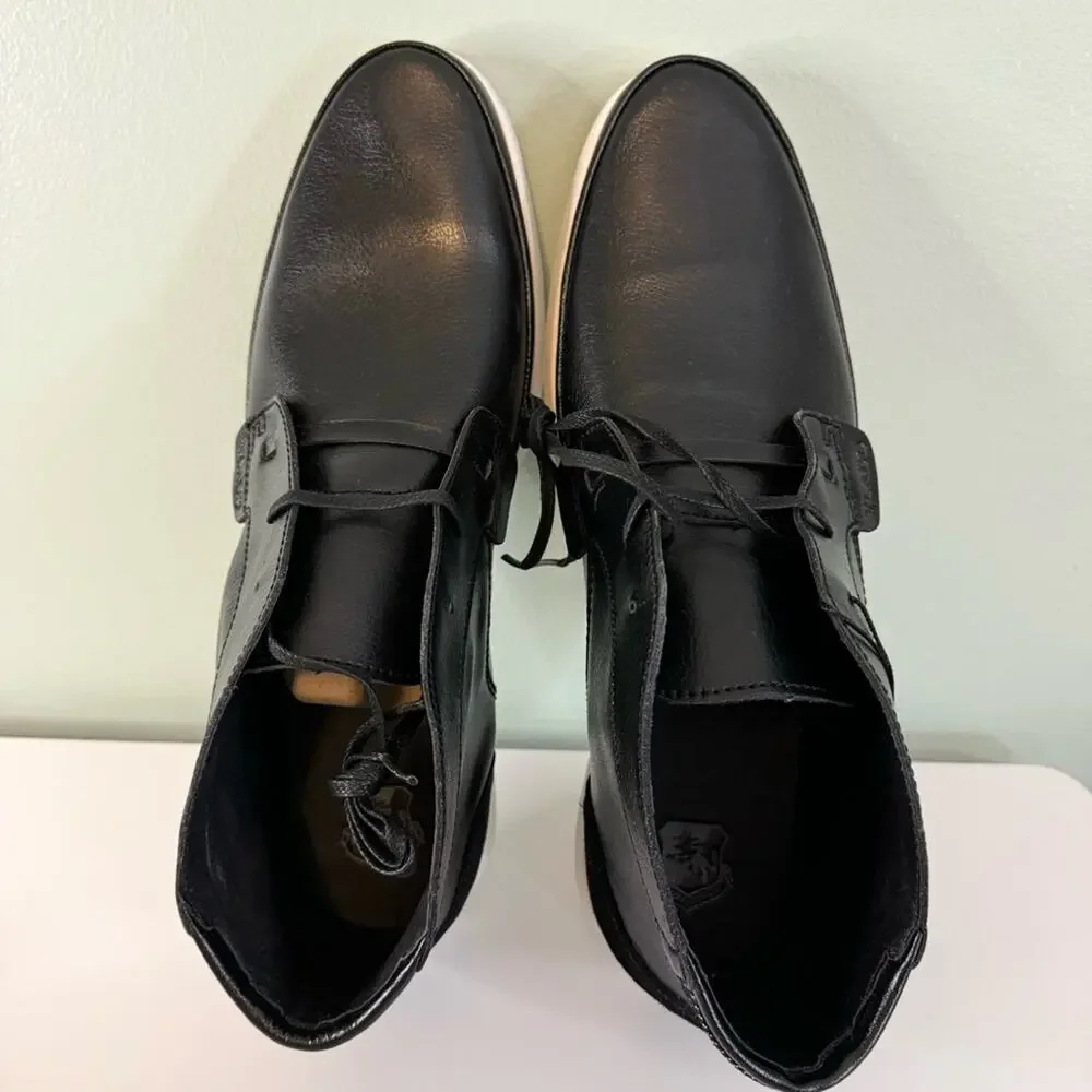Vlado Men's Black Chukka Genuine Leather Lace Up Ankle Boots Size 12‎ NIB